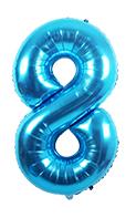 ВВ Цифра №8 40'  Голубая в УПАКОВКЕ