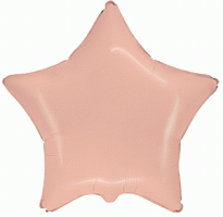 FM 18" звезда Пудровый, Макарус без рисунка фольгированный шар
